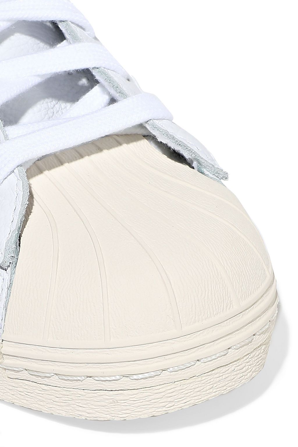 ADIDAS ORIGINALS Superstar 80s embroidered textured-leather sneakers