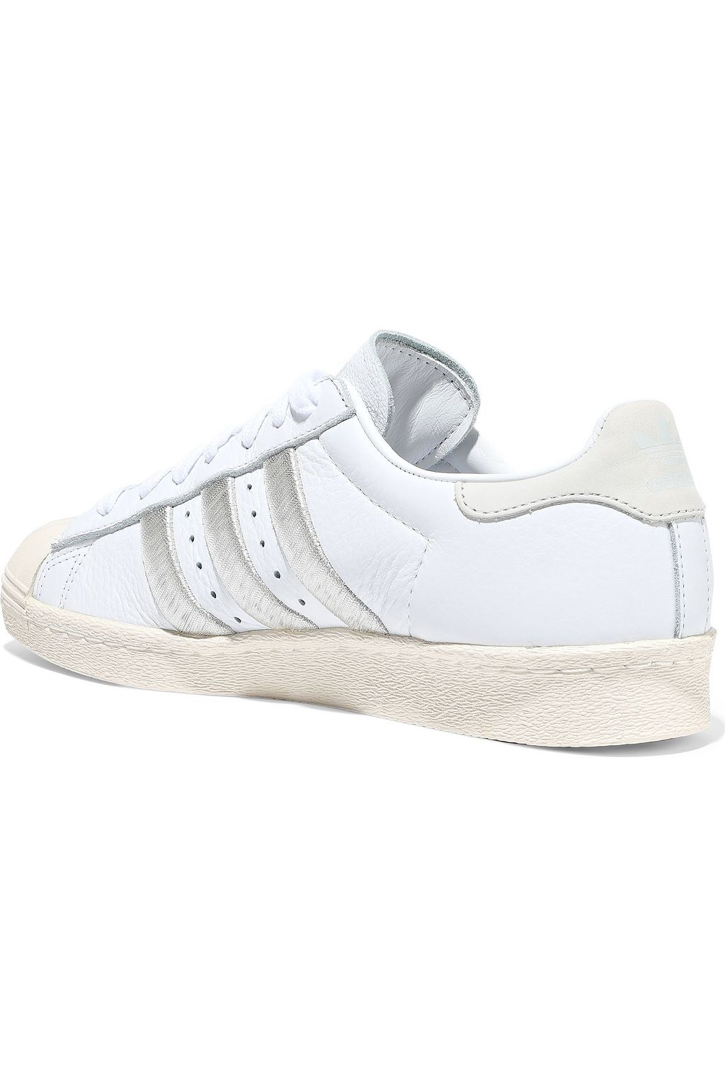 ADIDAS ORIGINALS Superstar 80s embroidered textured-leather sneakers