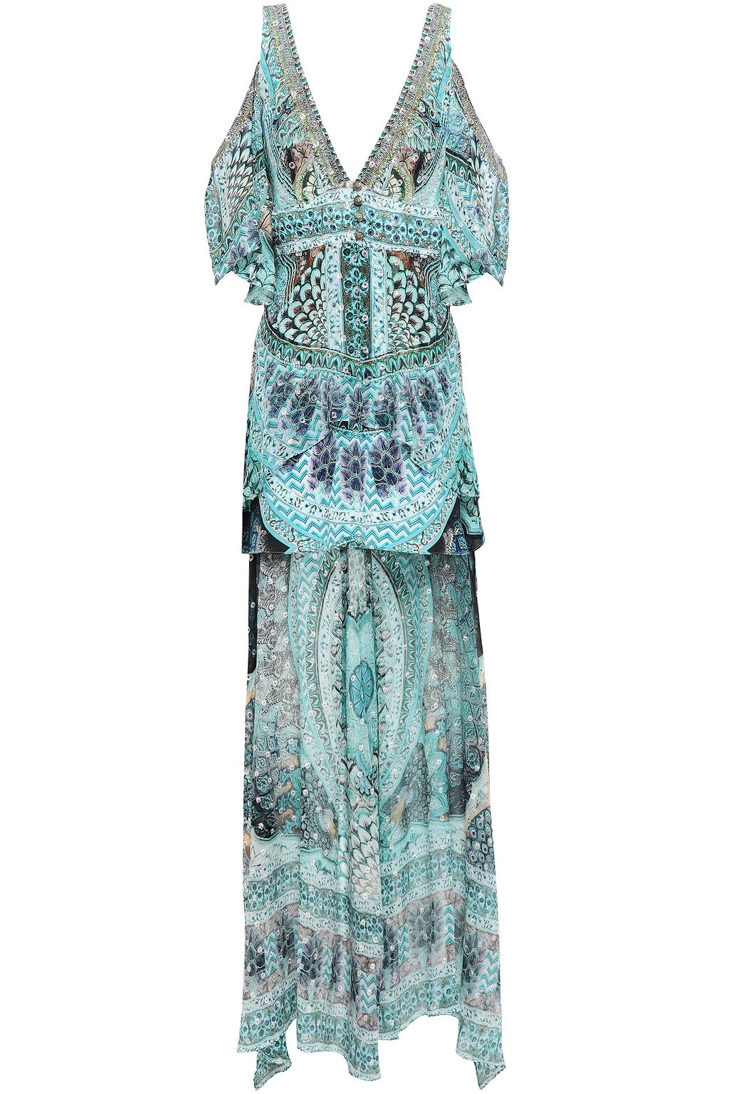 turquoise peplum top