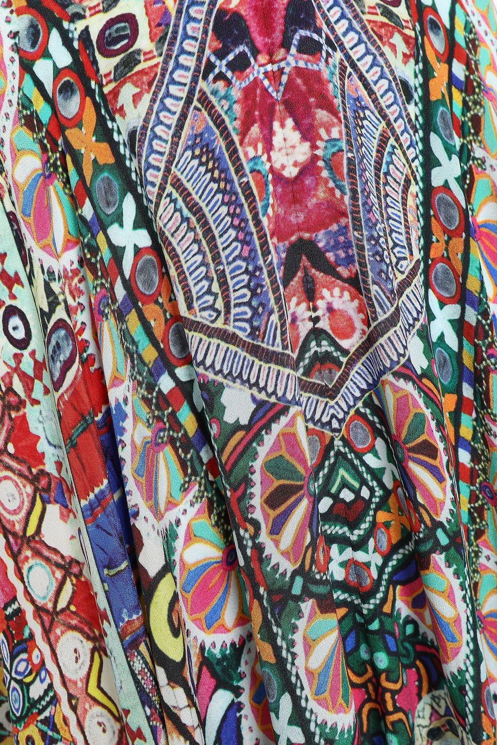 CAMILLA Echos Of Enchantment embellished knotted silk crepe de chine top