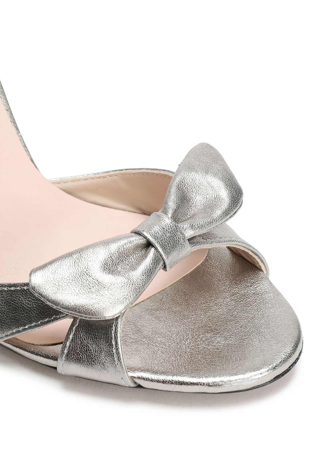 ALEXACHUNG Embellished metallic leather sandals