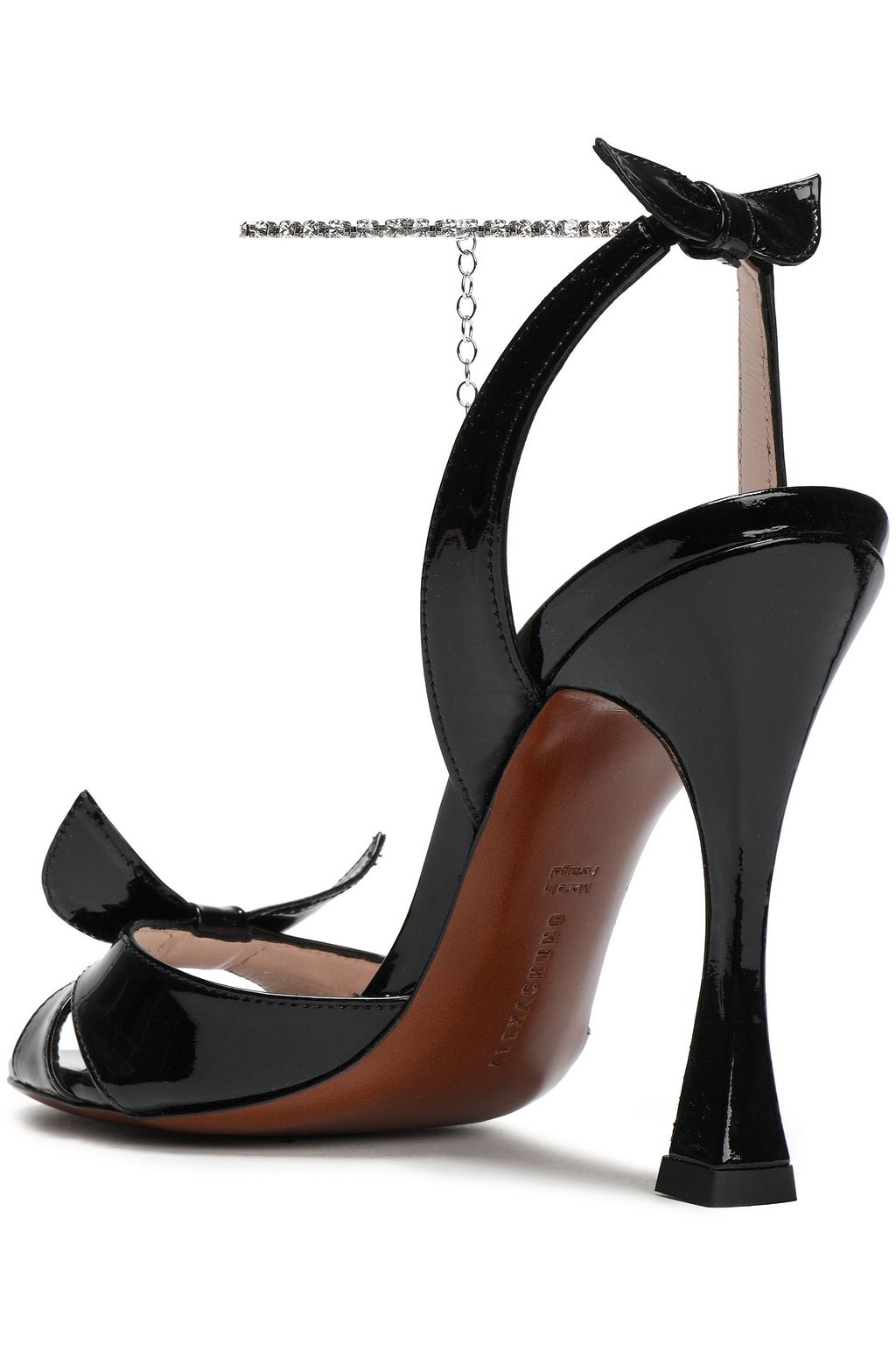 ALEXACHUNG Embellished patent-leather sandals