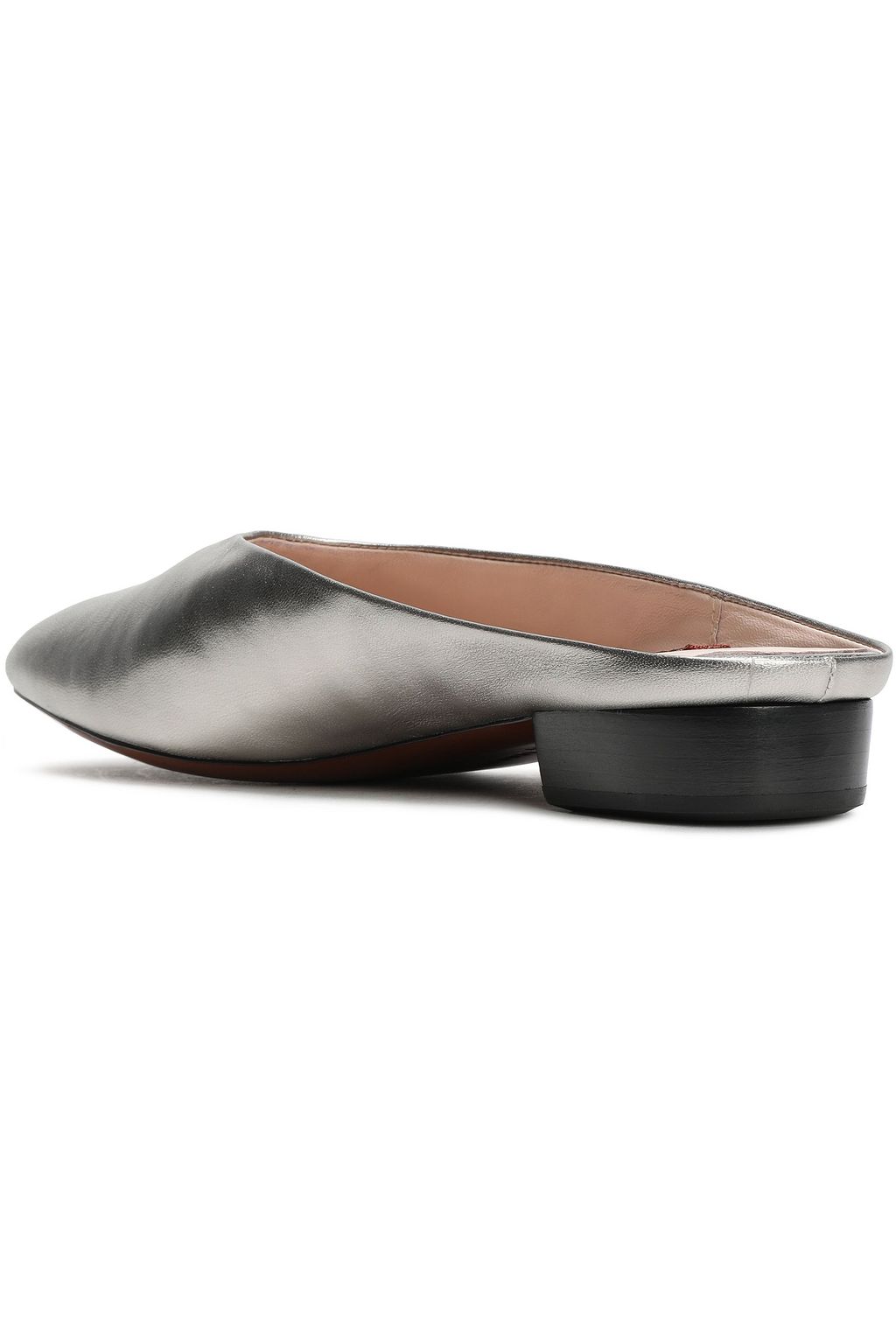 ALEXACHUNG Metallic leather slippers