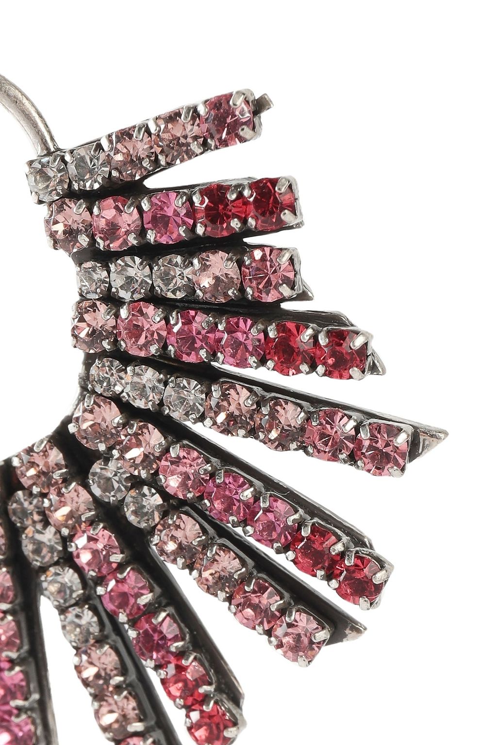 DANNIJO Kravis convertible oxidized silver-tone crystal earrings