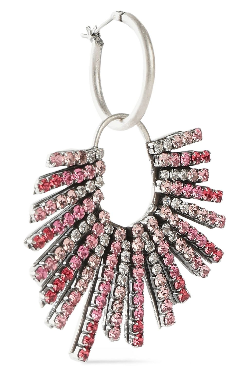 DANNIJO Kravis convertible oxidized silver-tone crystal earrings