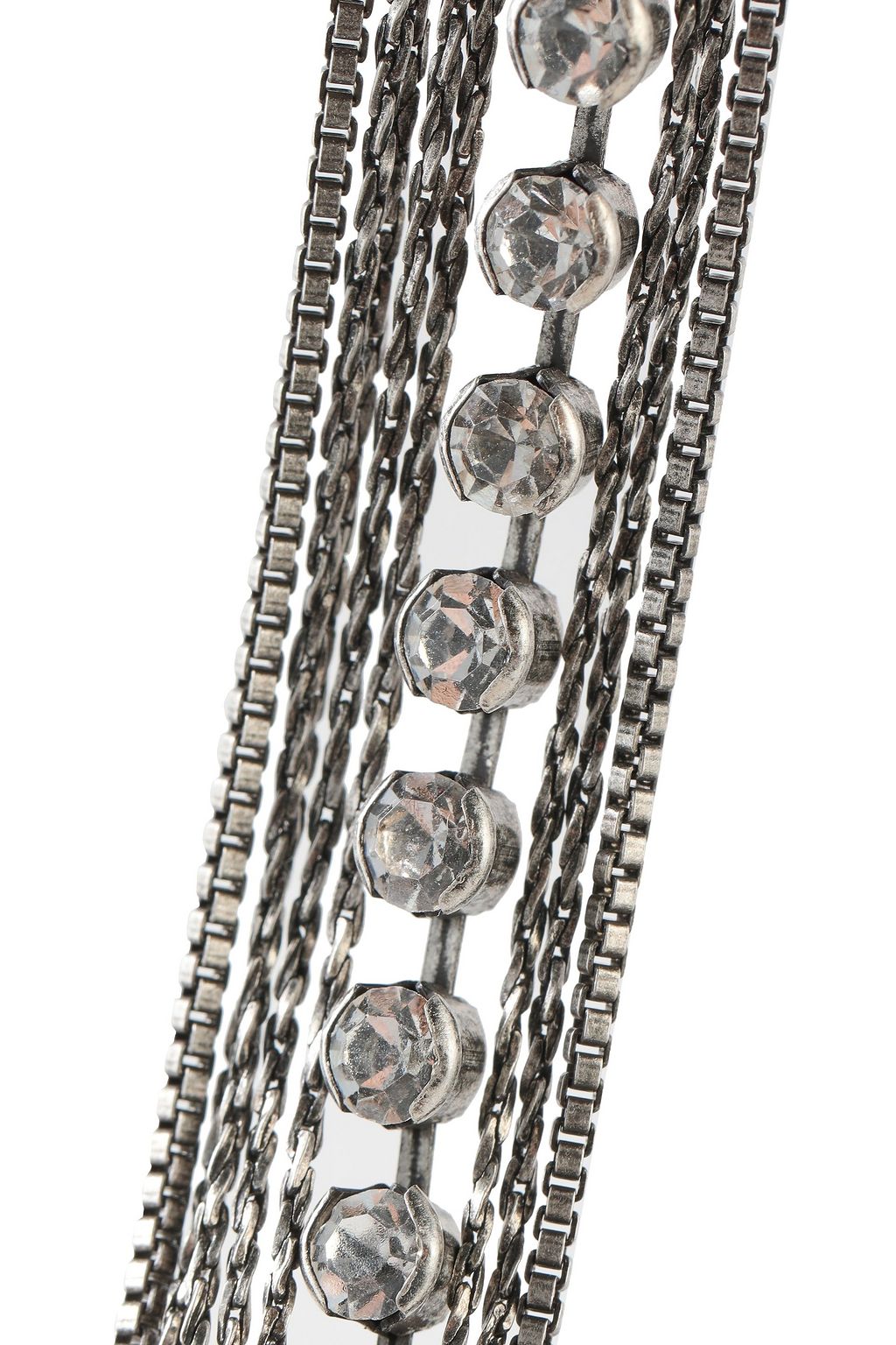 DANNIJO Burnished silver-tone crystal earrings