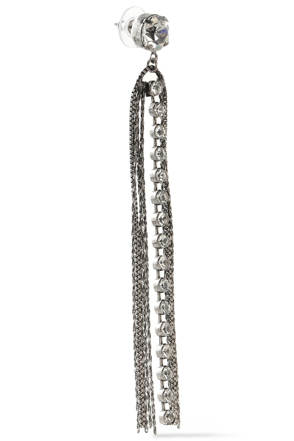 DANNIJO Burnished silver-tone crystal earrings