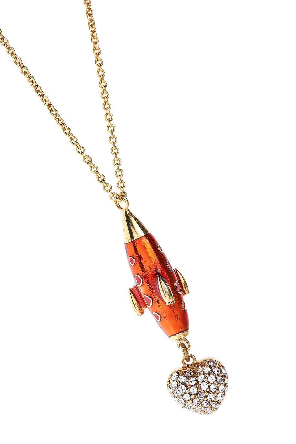 DOLCE&GABBANA Gold-tone, enamel and crystal necklace