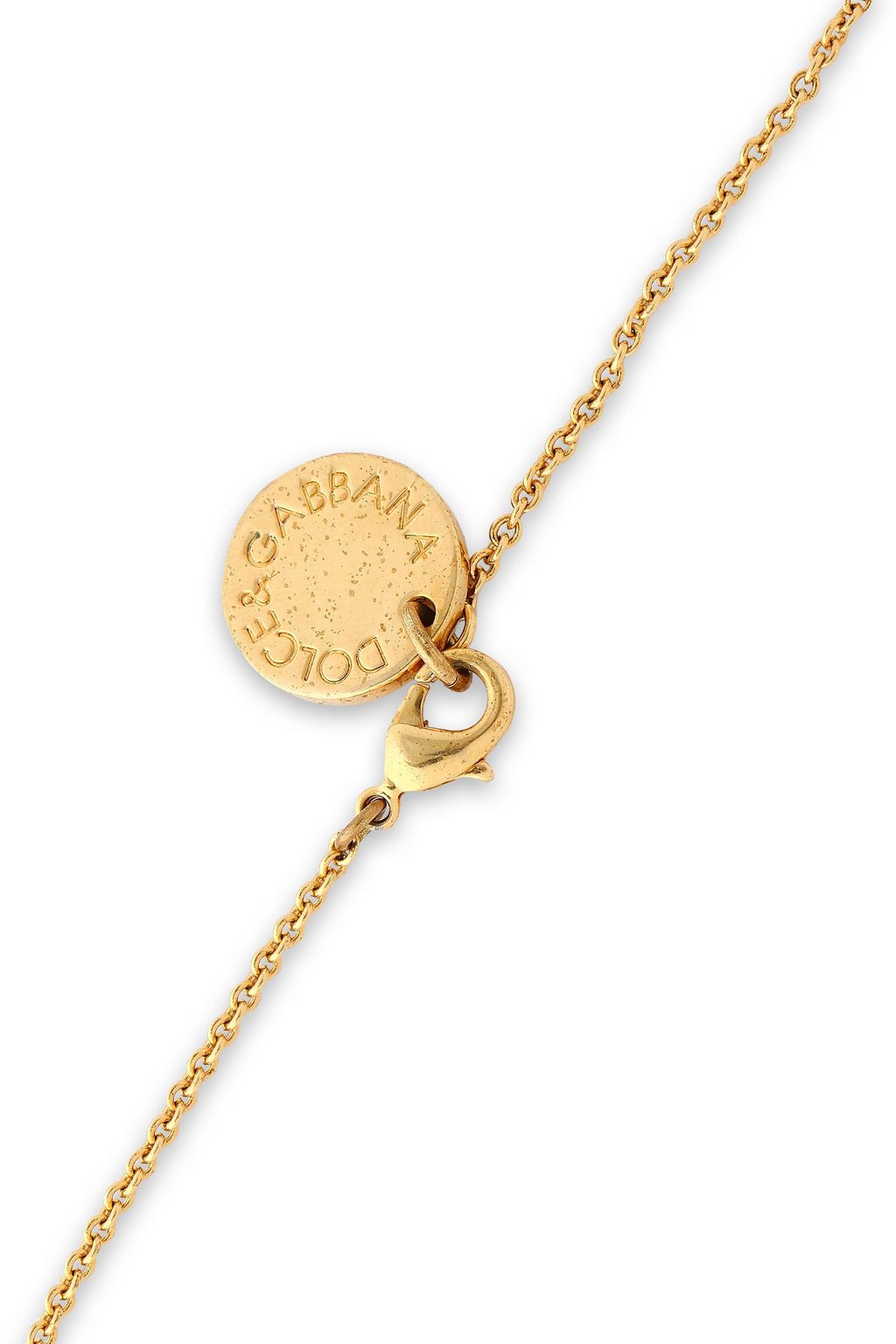 DOLCE&GABBANA Gold-tone, enamel and crystal necklace