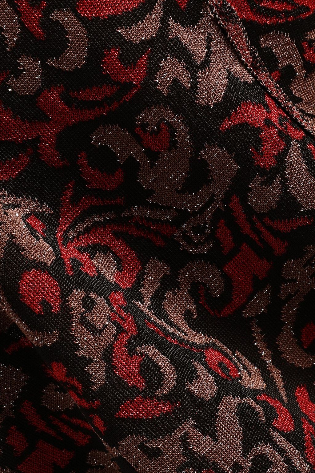 CHLOÉ Cutout metallic jacquard-knit turtleneck sweater