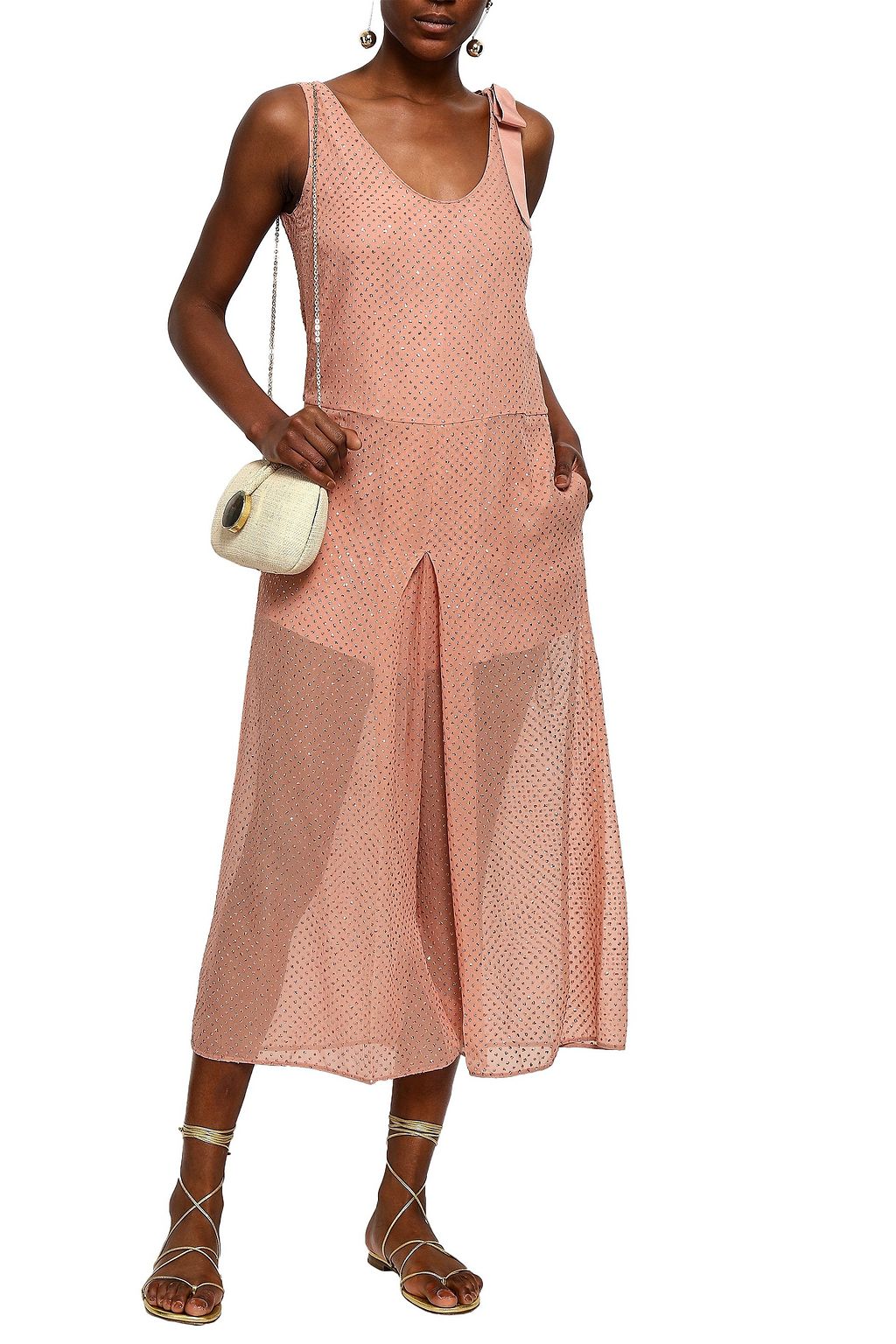 REDVALENTINO Cropped crepon jumpsuit