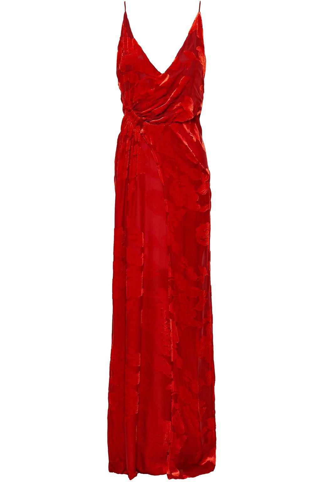 red velvet gown designs