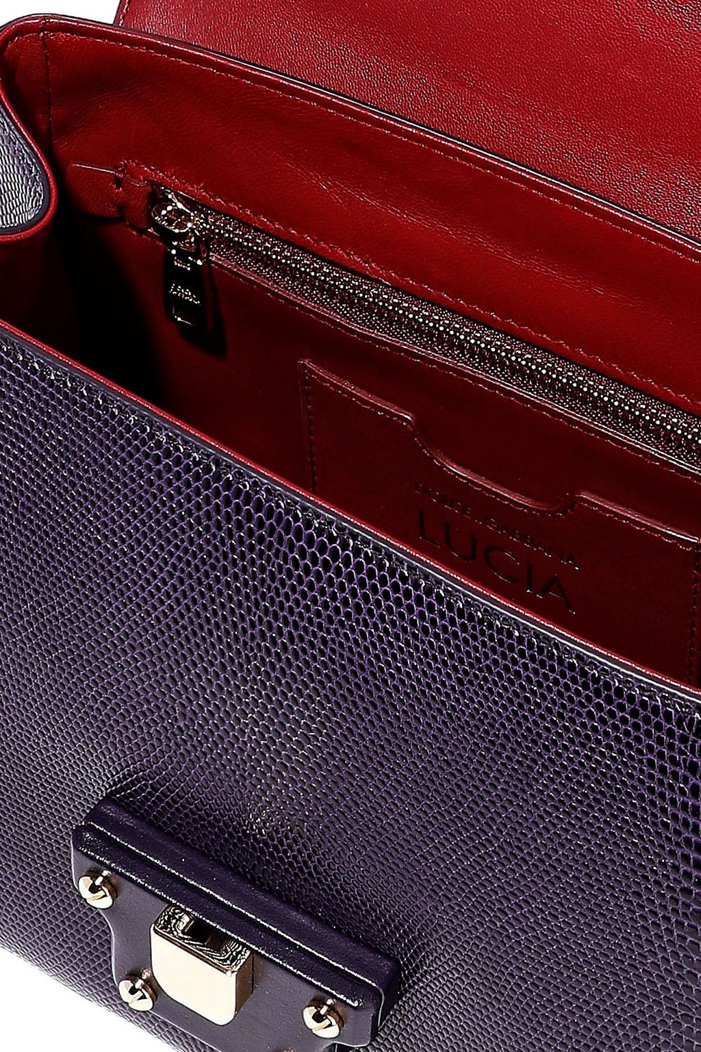 DOLCE&GABBANA Lucia lizard-effect leather tote