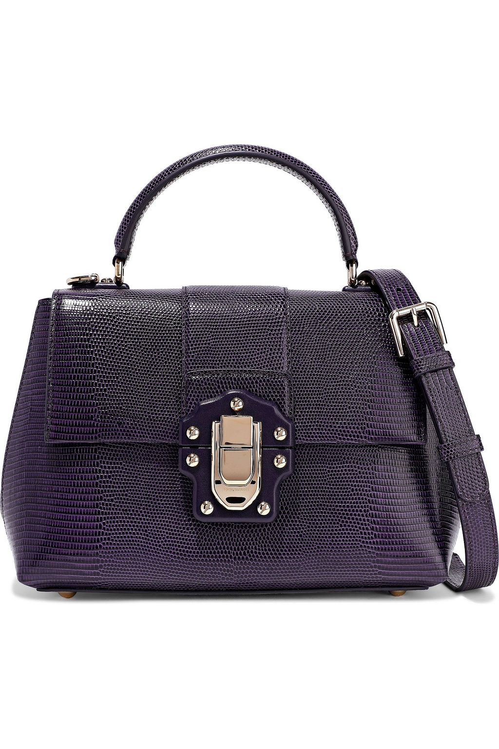 DOLCE&GABBANA Lucia lizard-effect leather tote