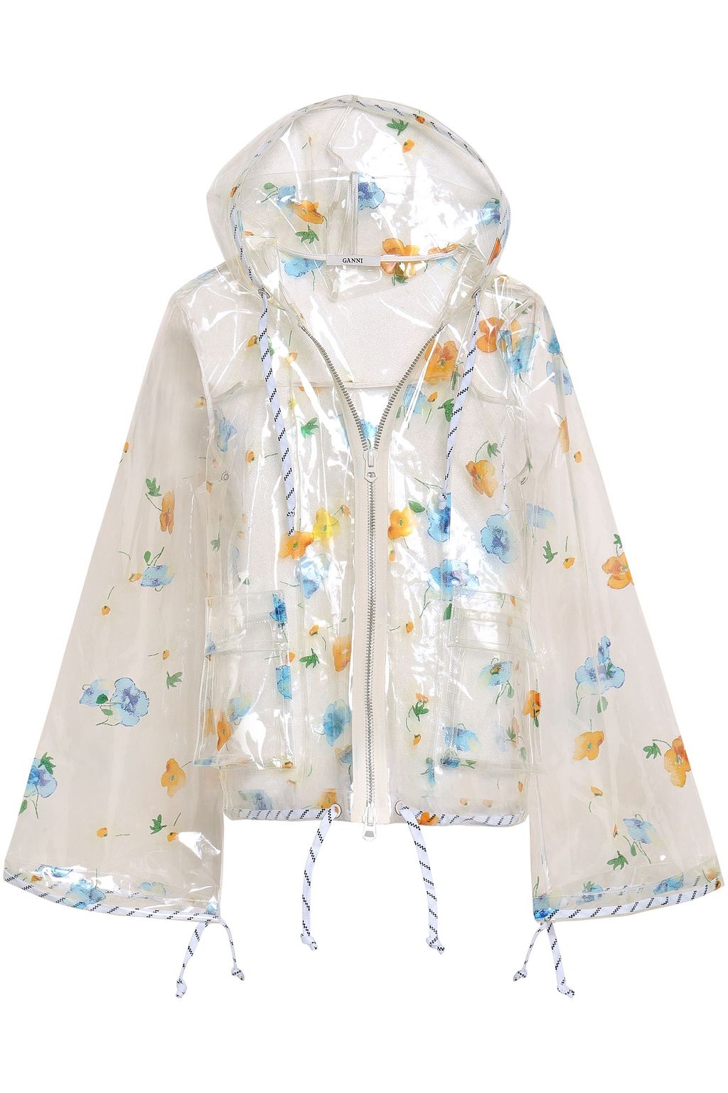 hooded raincoat