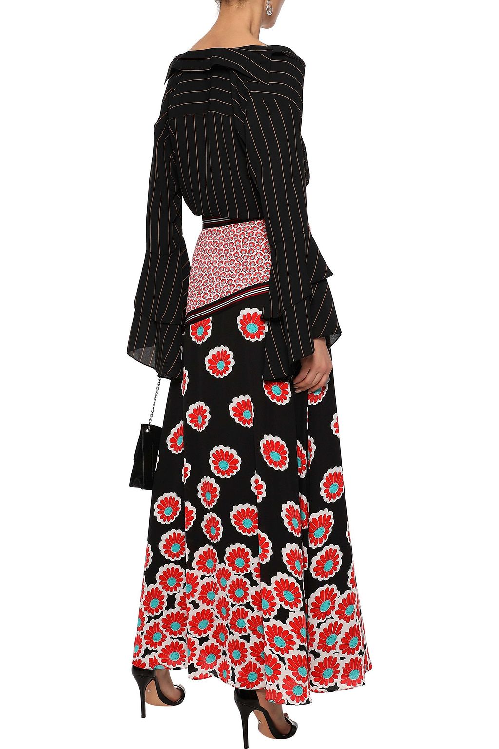 DIANE VON FURSTENBERG Taylor floral-print crepe de chine maxi wrap skirt