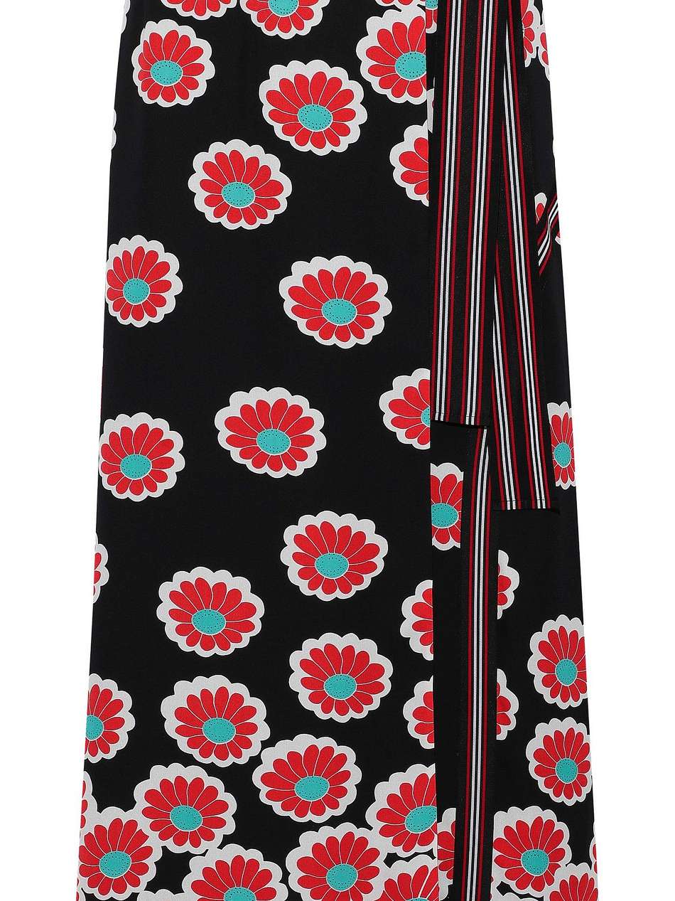 taylor floral-print crepe de chine maxi wrap skirt