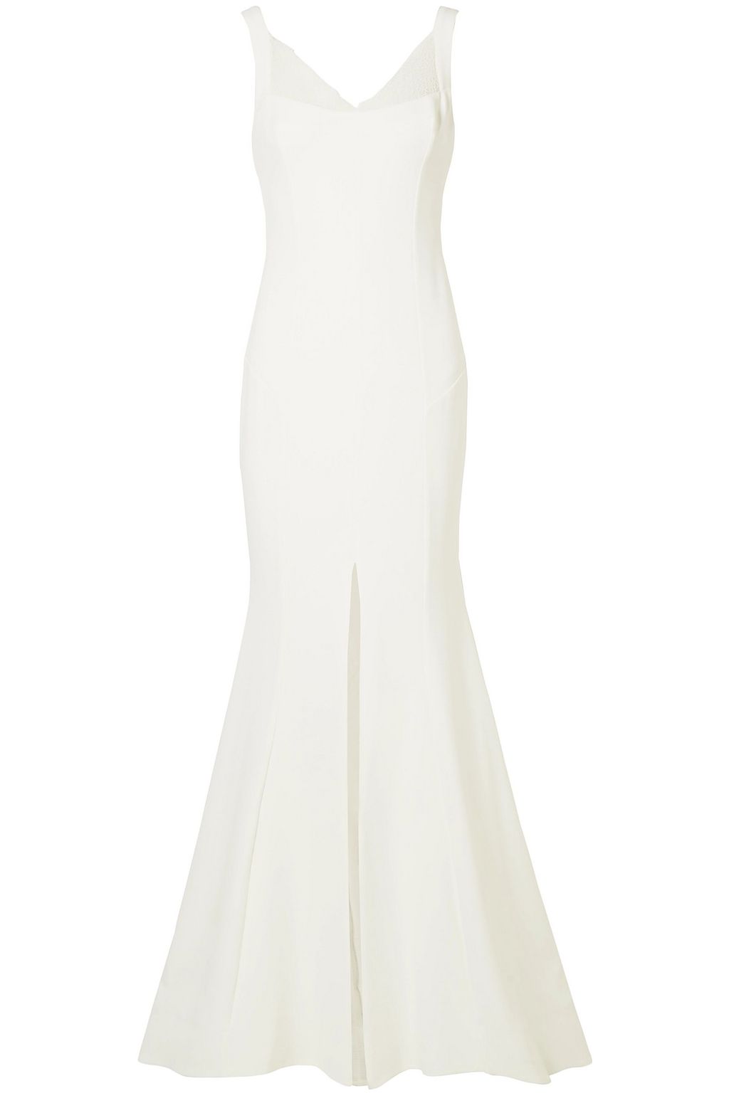 white crepe gown