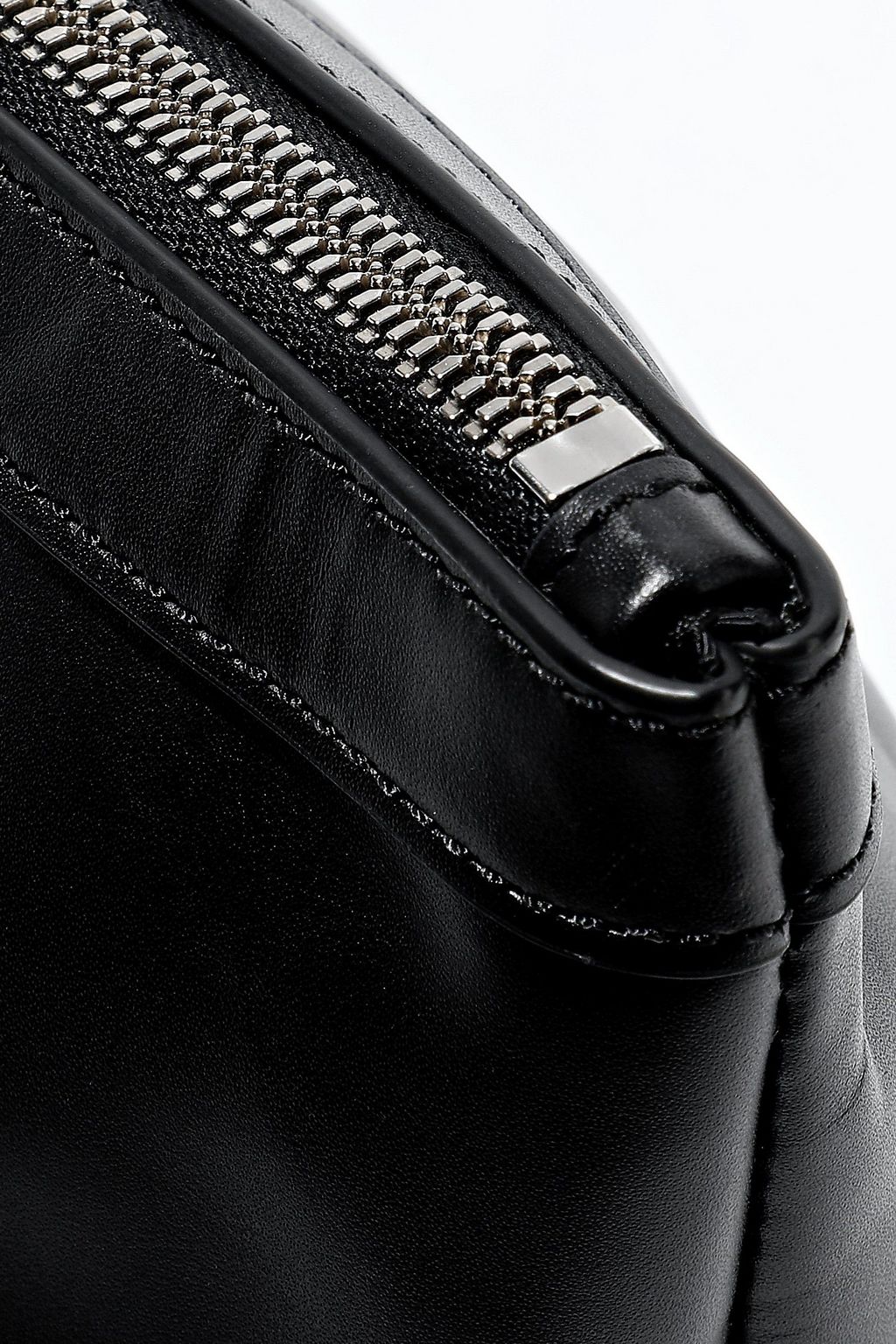 KARA Pyramid leather clutch