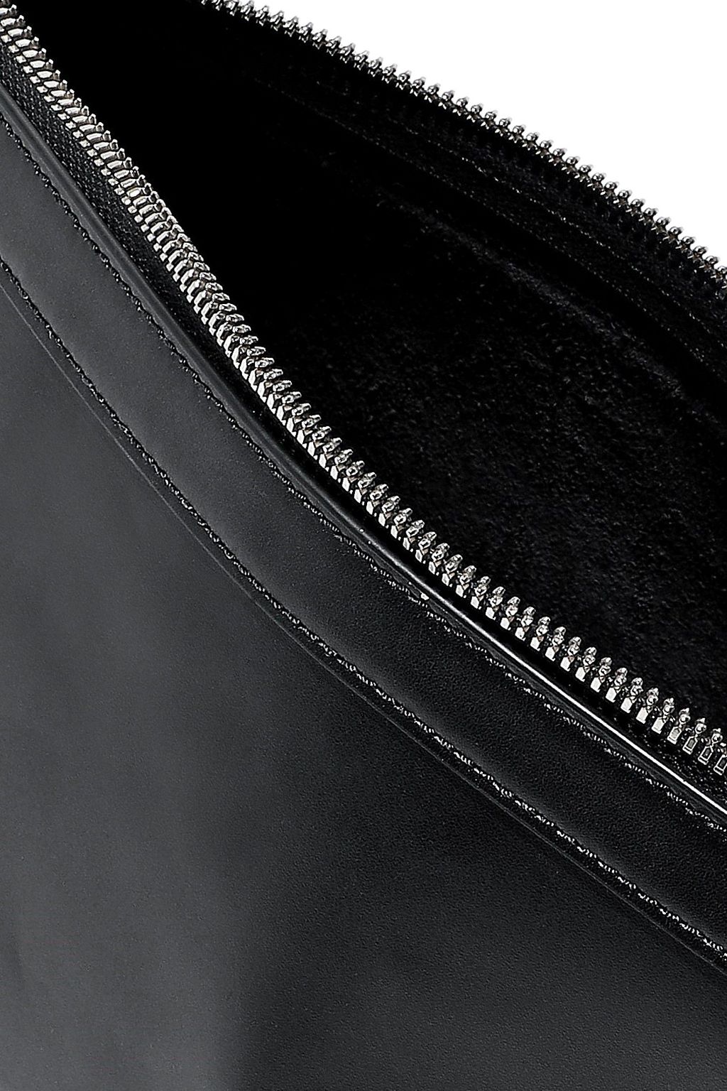 KARA Pyramid leather clutch