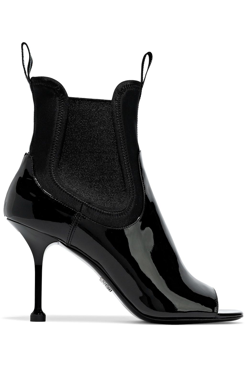 prada leather and neoprene ankle boots