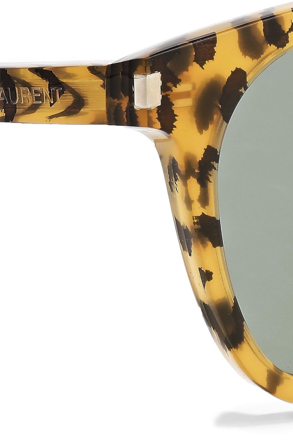 SAINT LAURENT D-frame leopard-print acetate sunglasses
