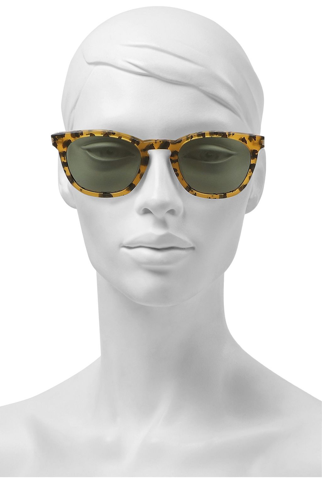 SAINT LAURENT D-frame leopard-print acetate sunglasses