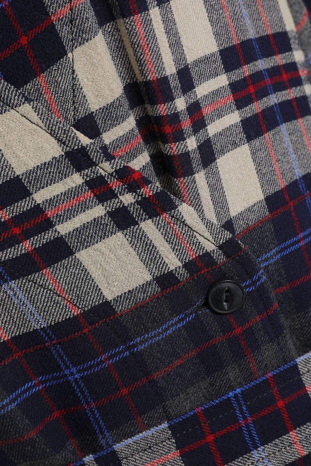 RAG & BONE Belted checked woven mini dress