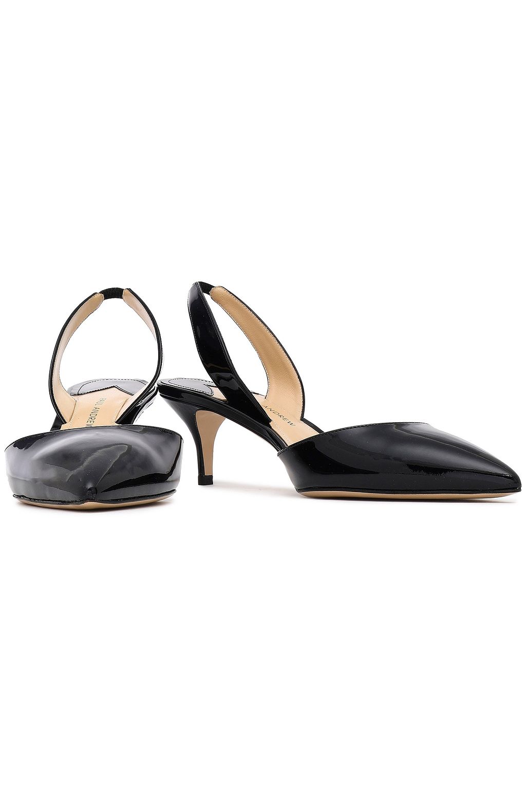 PAUL ANDREW Patent-leather slingback pumps