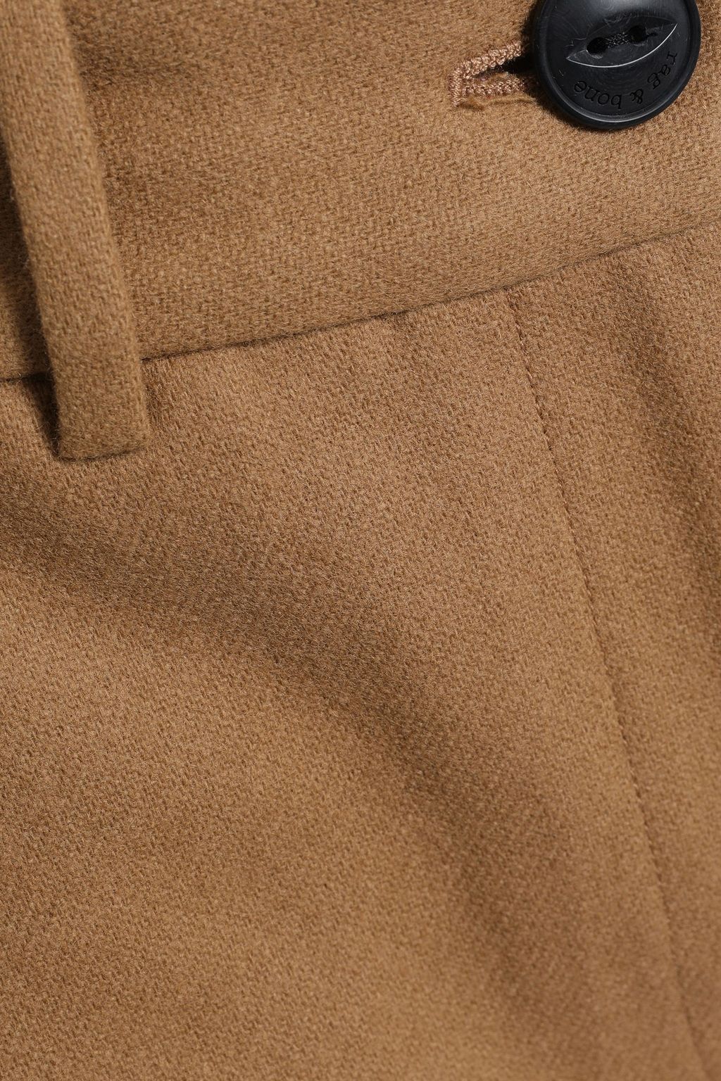 RAG & BONE بنطلون بأرجل مستقيمة "ليبي" من مزيج الصوف المضلع بأسلوب ميلانغ