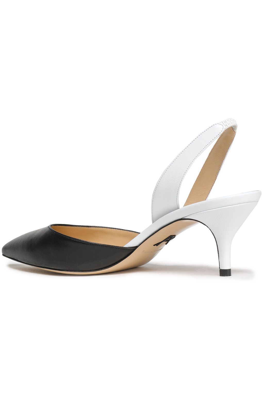PAUL ANDREW Rhea two-tone patent-leather slingback pumps