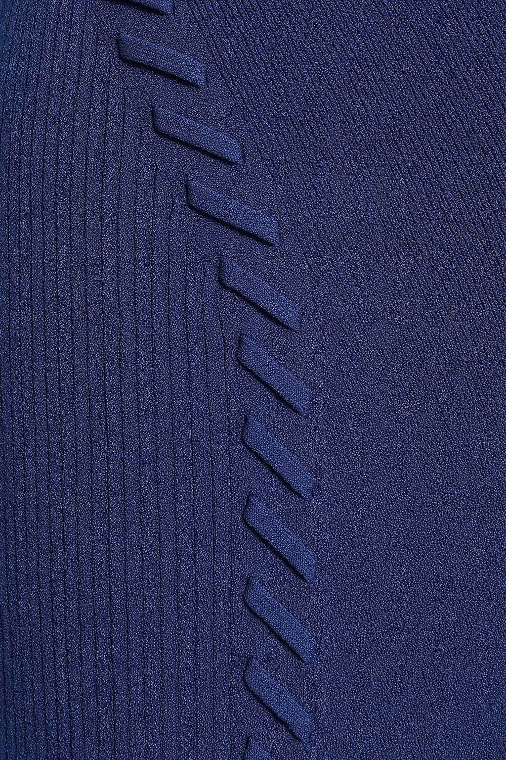 RAG & BONE Whipstitched ribbed-knit midi dress
