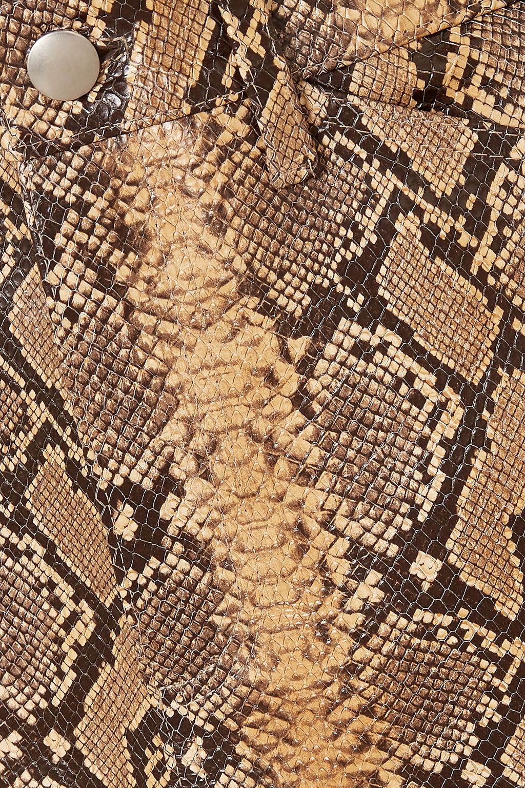 SPRWMN Snake-effect leather mini skirt
