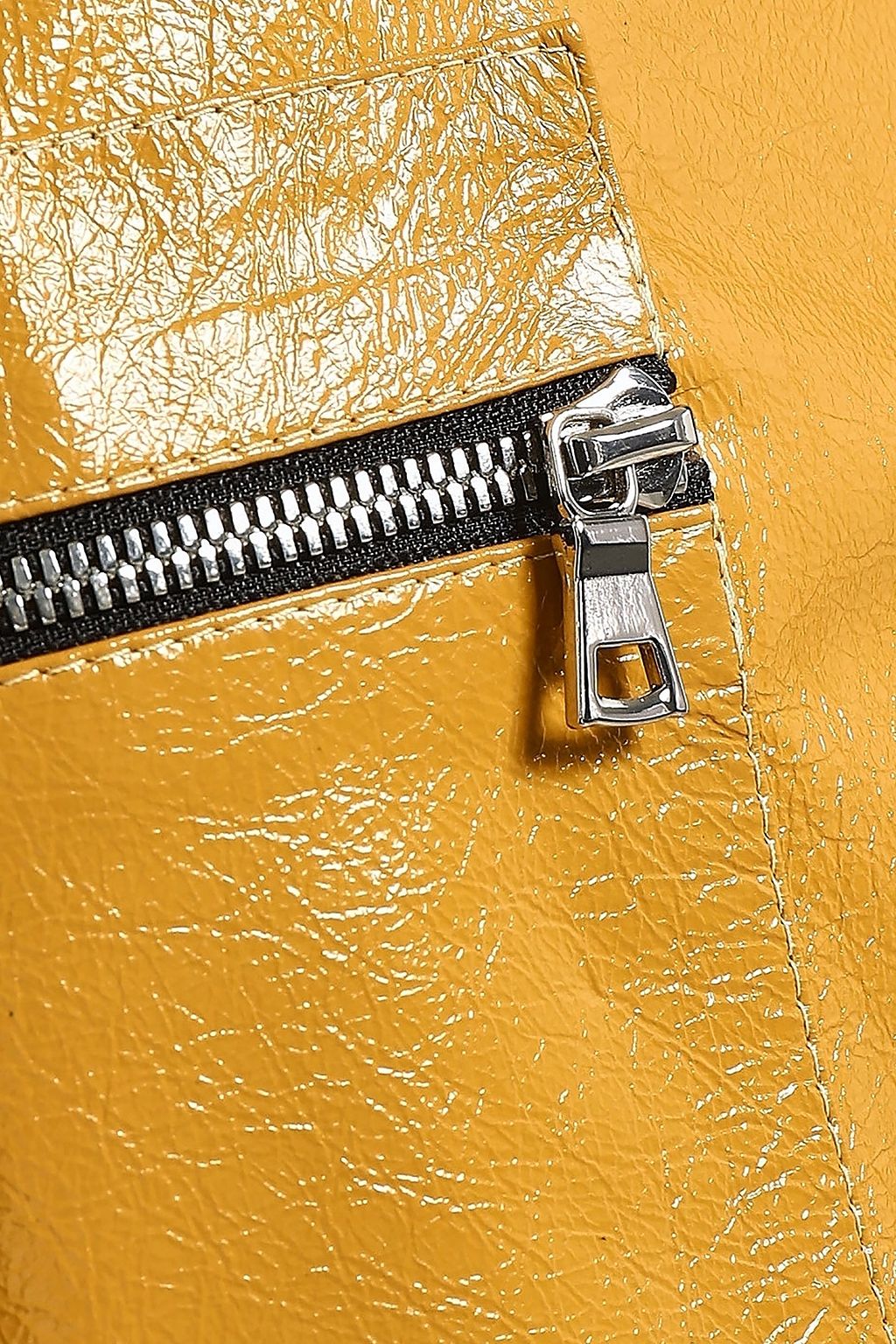 SPRWMN Cracked patent-leather skirt
