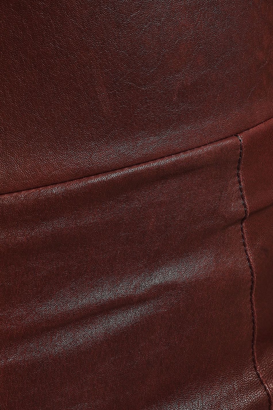 plum leather leggings