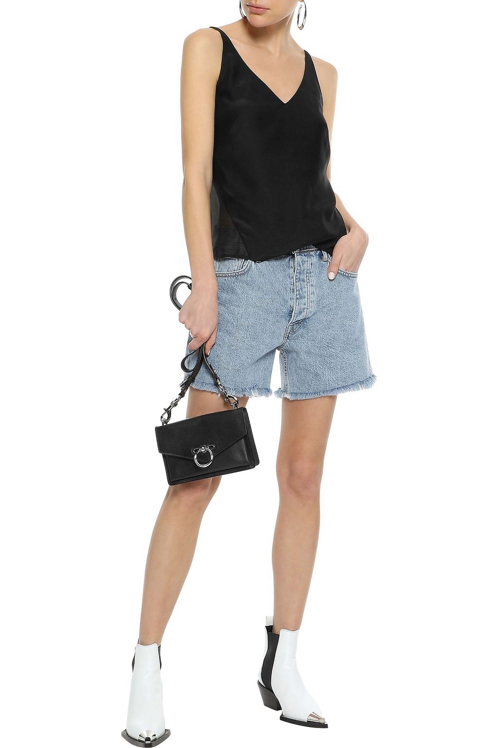J BRAND Washed-silk camisole