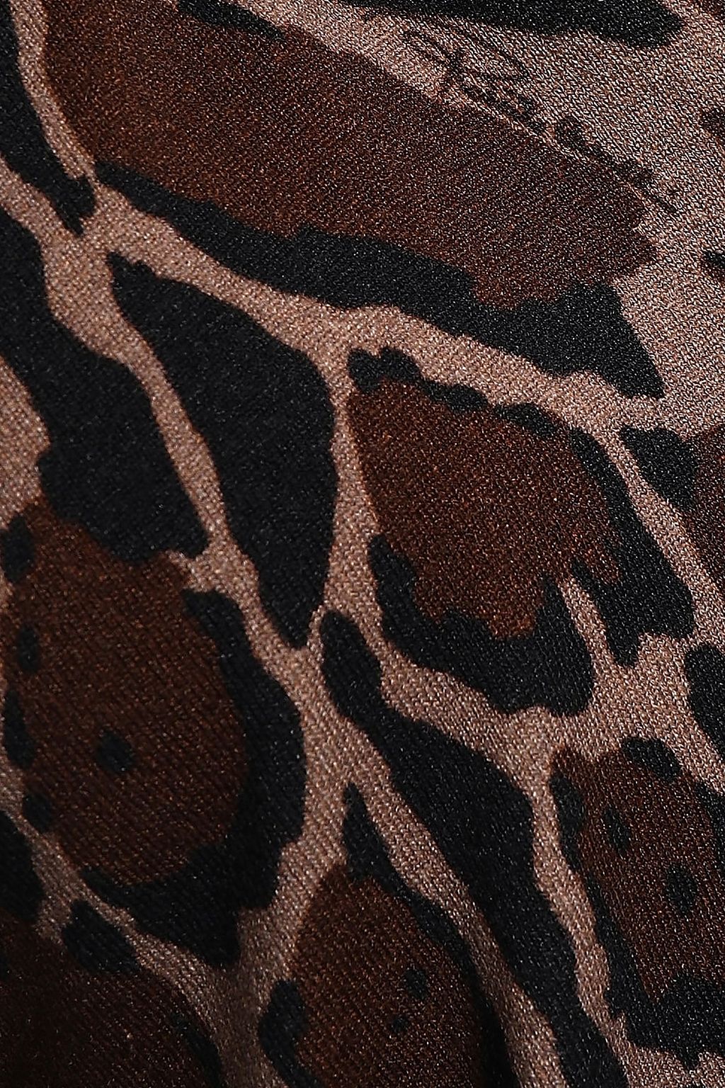 ROBERTO CAVALLI Open-back leopard-print wool, cashmere and silk-blend top