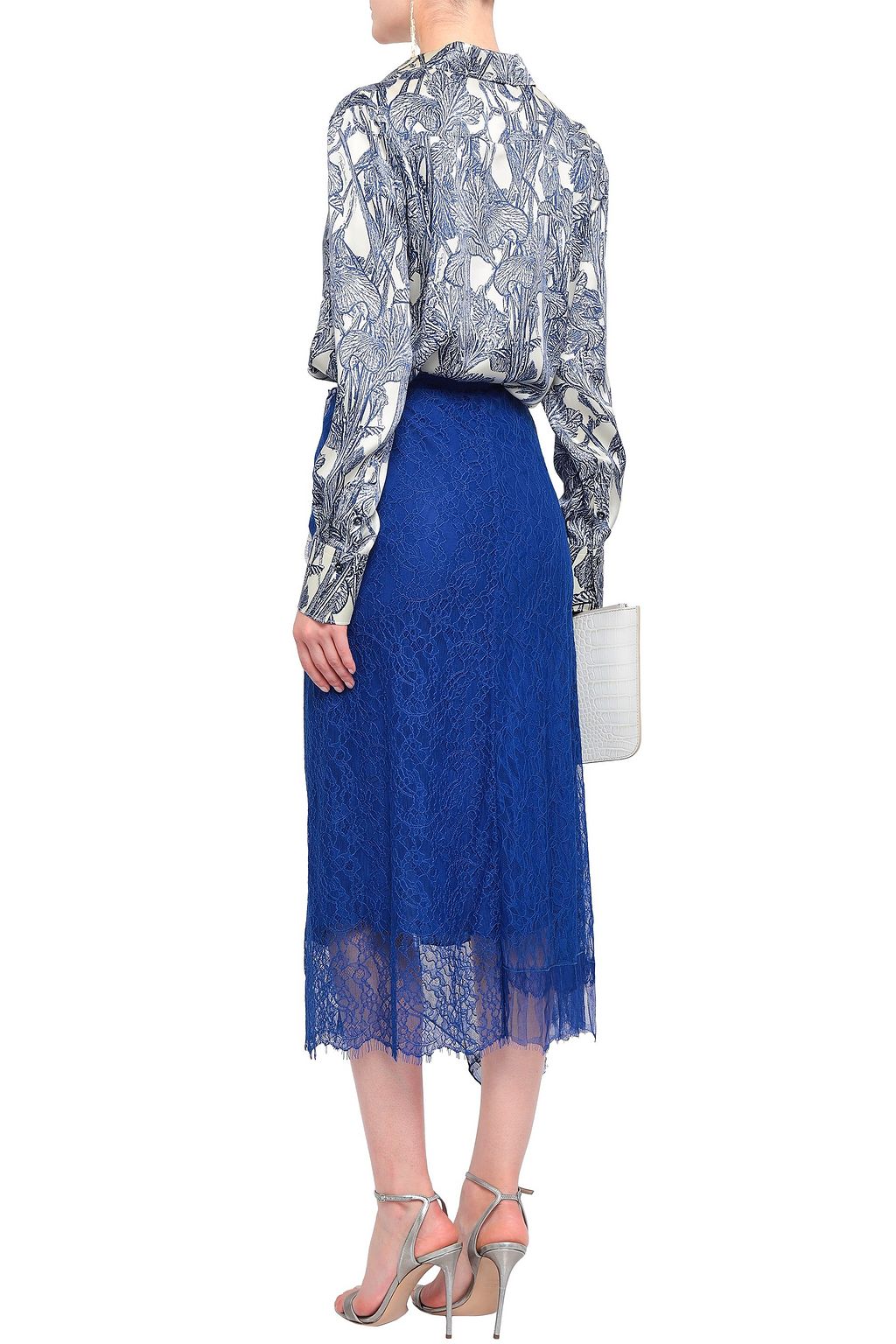 ROBERTO CAVALLI Printed silk-satin shirt