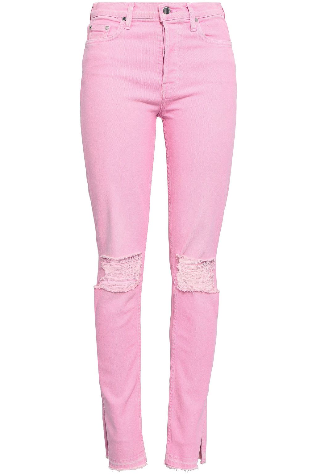 Baby Pink Distressed High Rise Slim Leg Jeans Sale Up To 70 Off The Outnet Cotton Citizen The Outnet