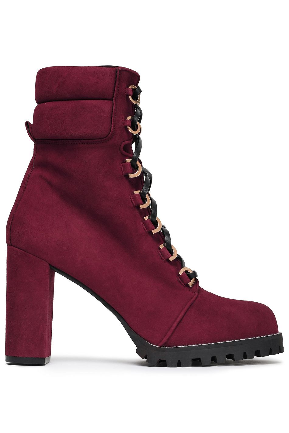 burgundy suede ankle boots