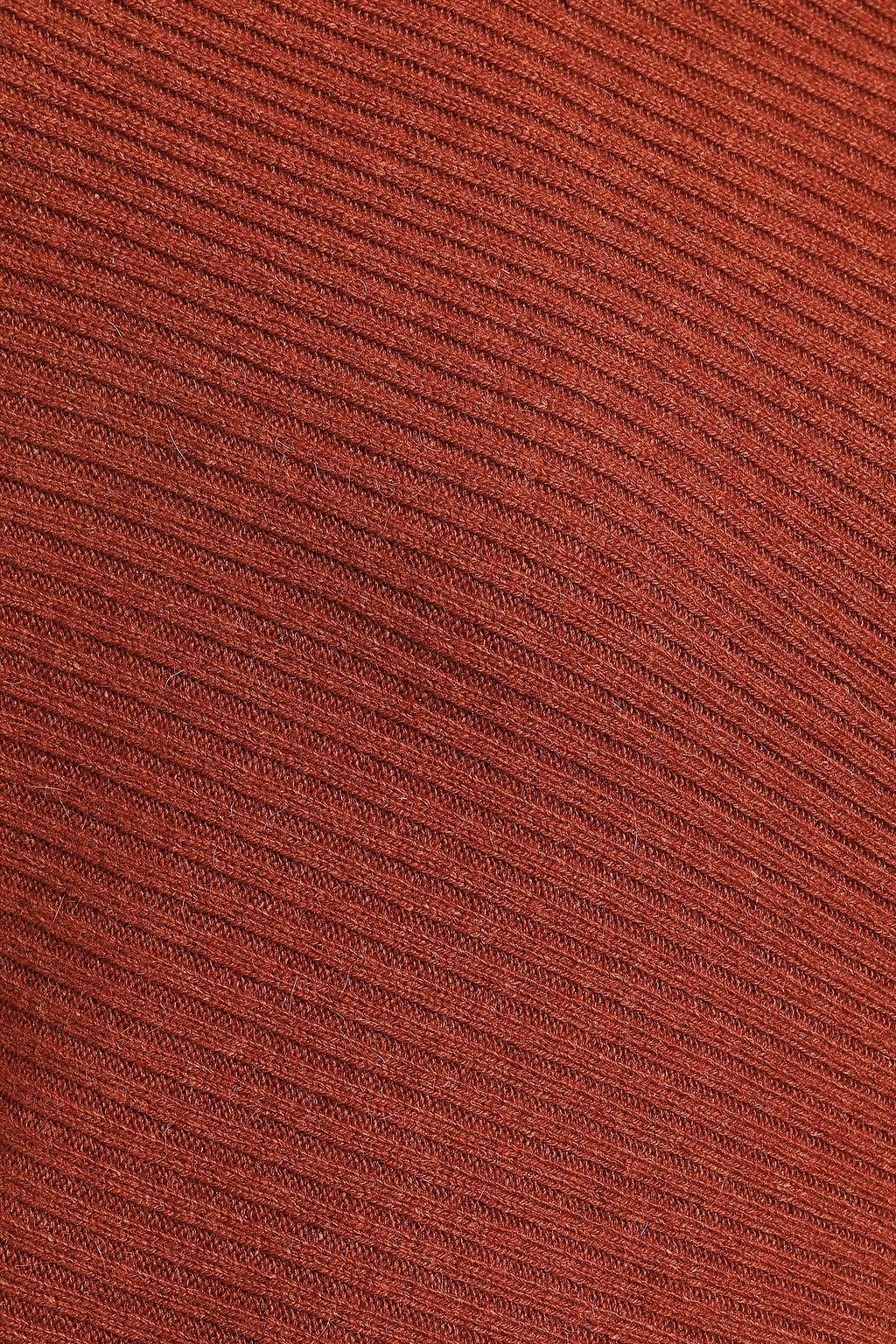 ROBERTO CAVALLI One-shoulder ribbed alpaca, silk and cashmere-blend sweater