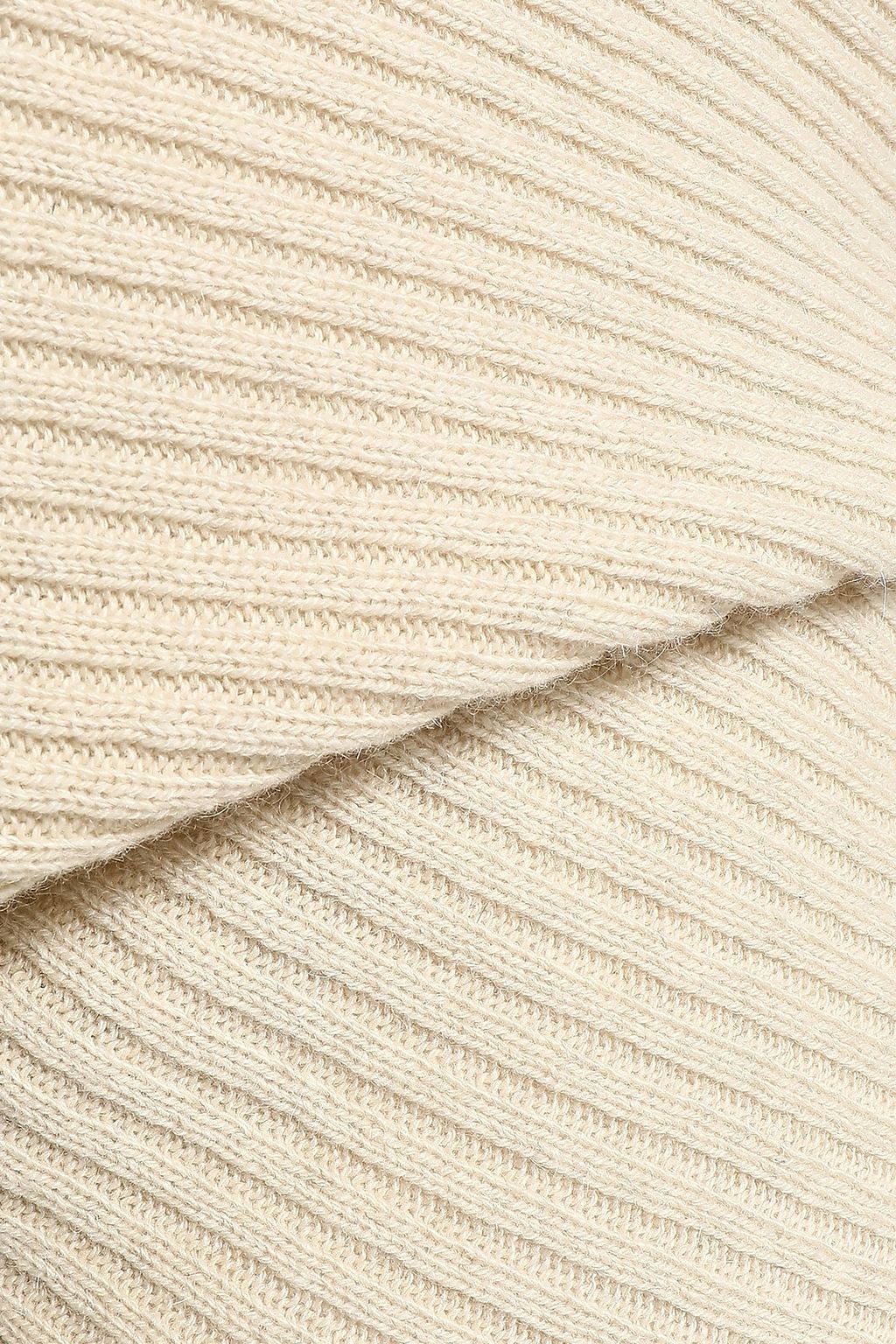 ROBERTO CAVALLI One-shoulder ribbed alpaca, silk and cashmere-blend sweater