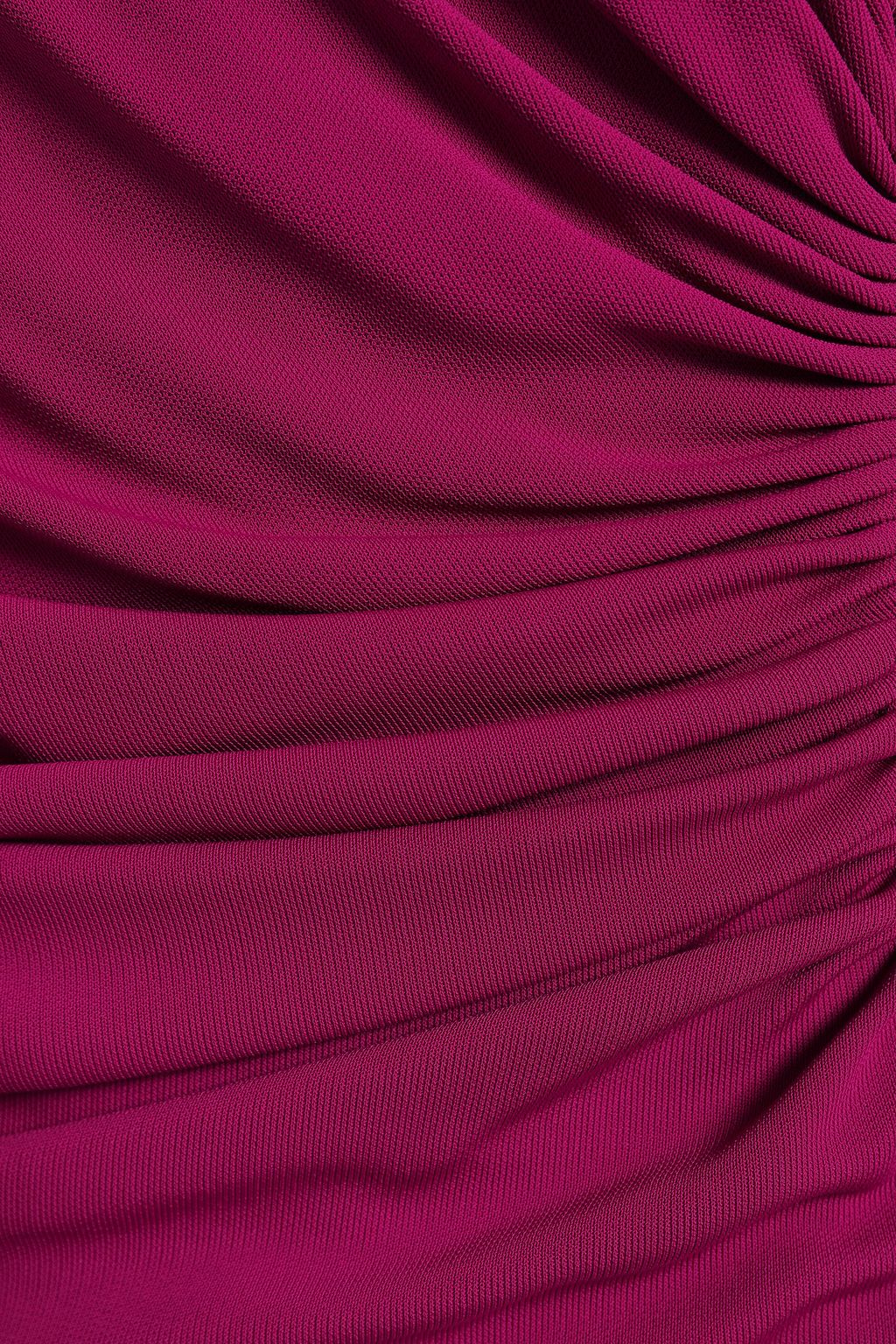 ROBERTO CAVALLI Ruched draped stretch-crepe mini dress