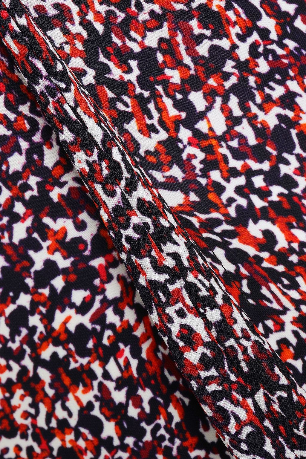 ROBERTO CAVALLI Knotted printed stretch-crepe dress