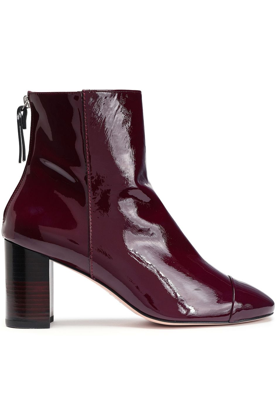 Burgundy Patent-leather ankle boots 