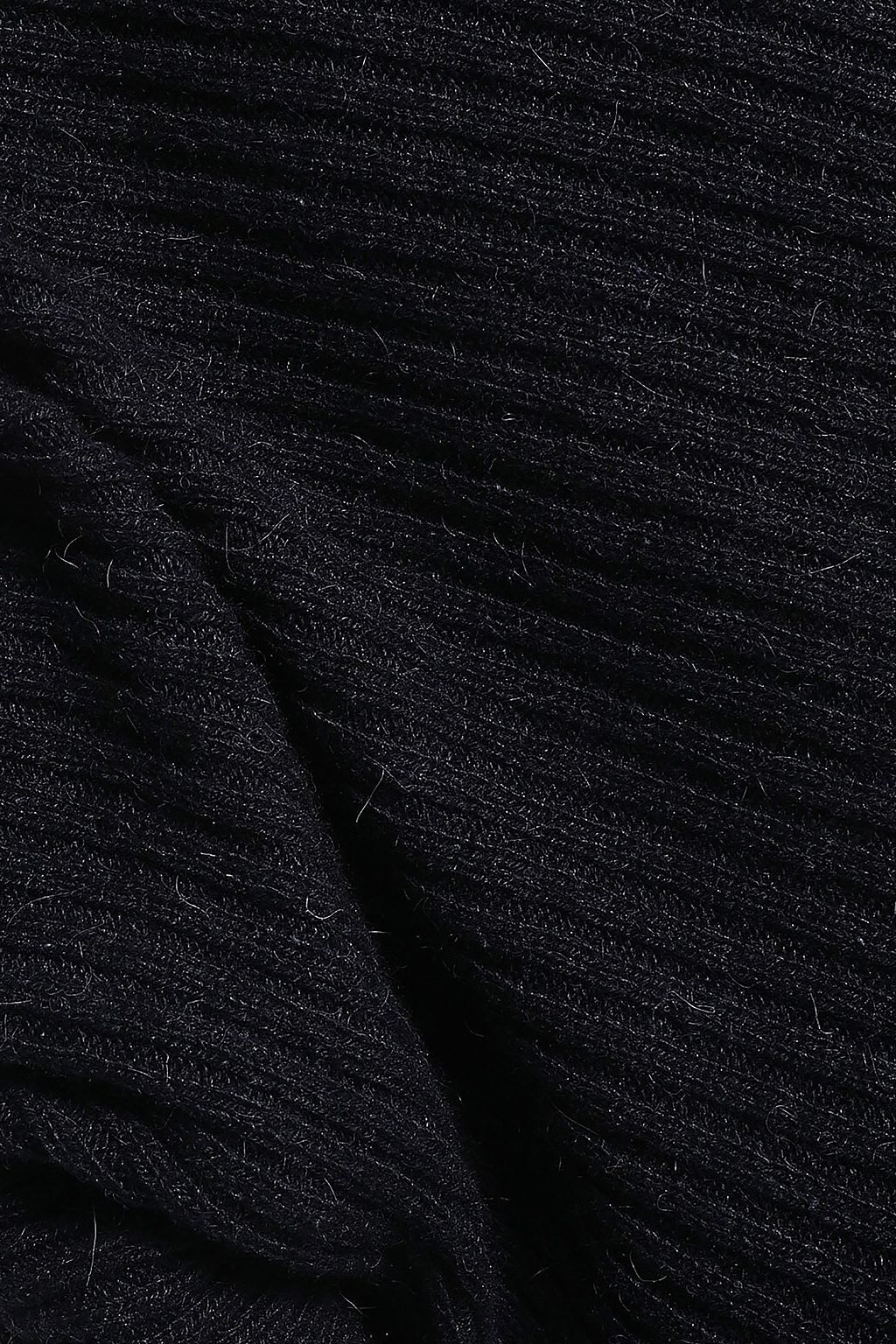 ROBERTO CAVALLI One-shoulder ribbed alpaca, silk and cashmere-blend gown