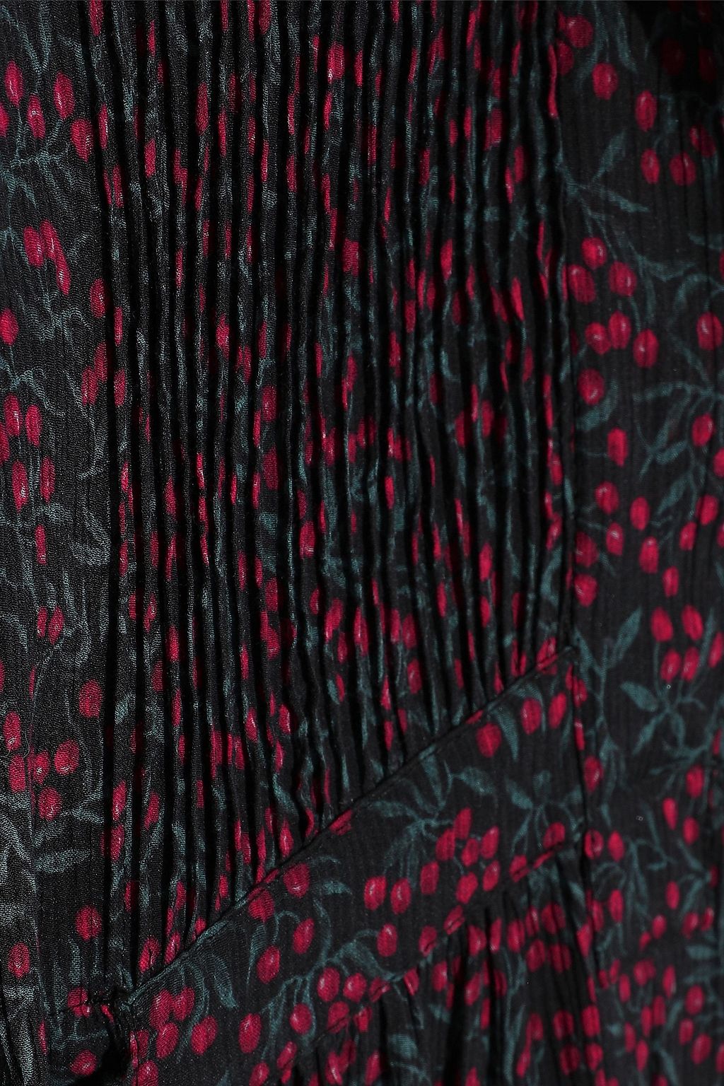 CHLOÉ Lace-trimmed printed cotton and silk-blend midi dress