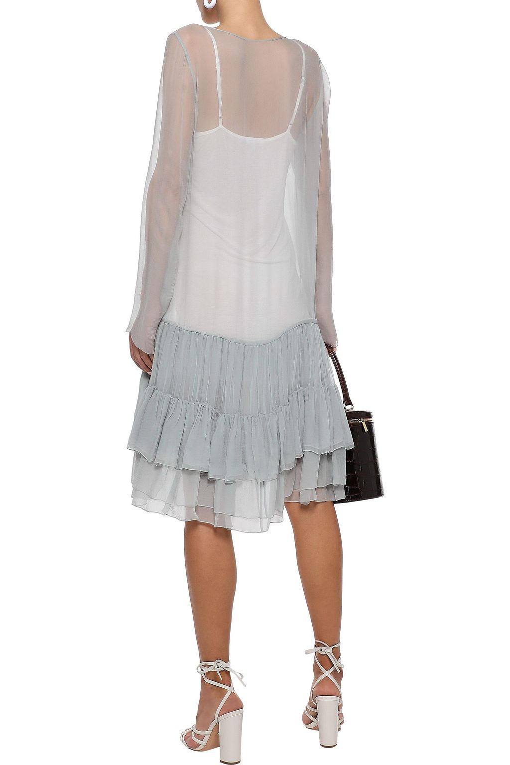 CHLOÉ Ruffled silk-georgette dress