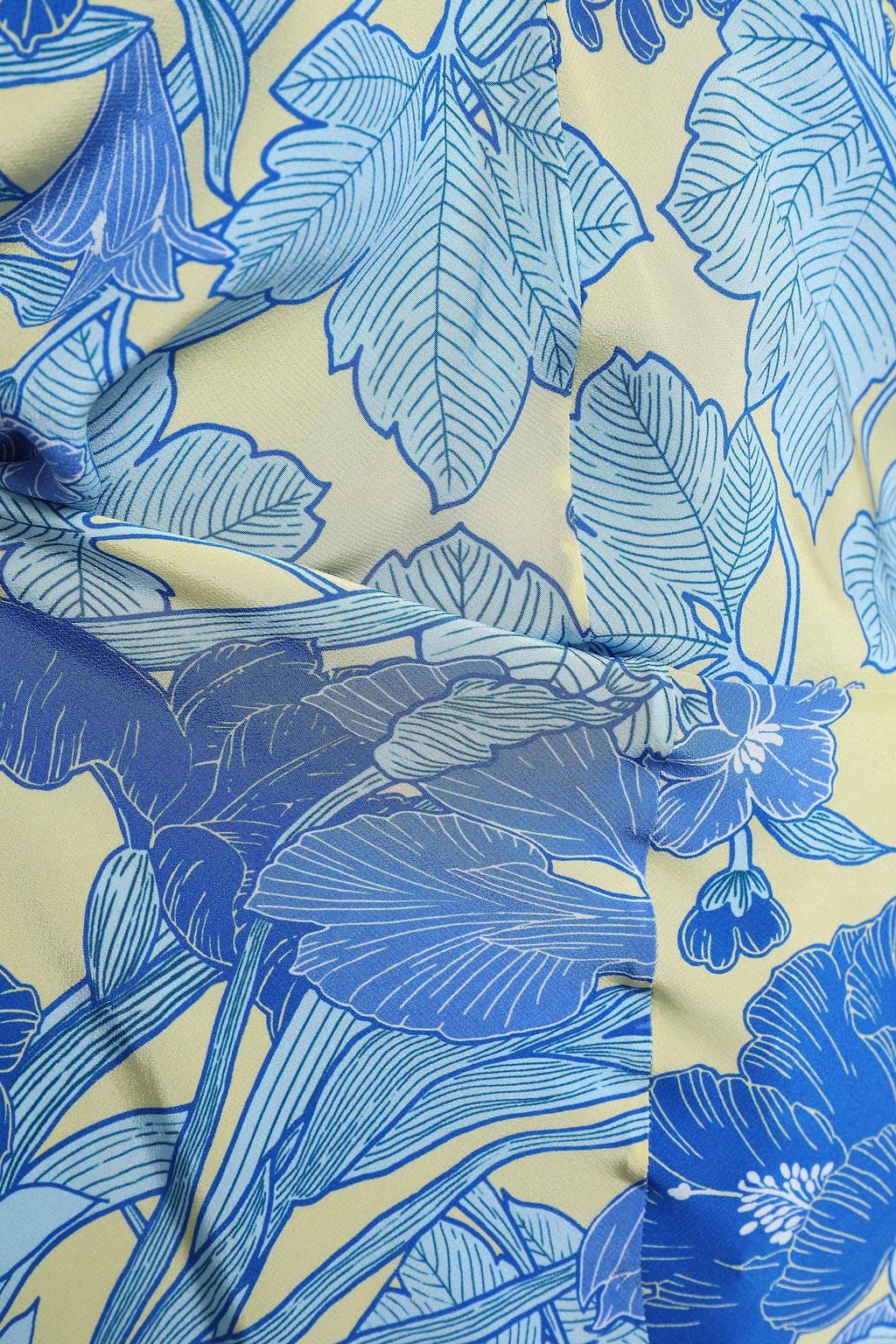 ROBERTO CAVALLI Floral-print silk crepe de chine midi dress