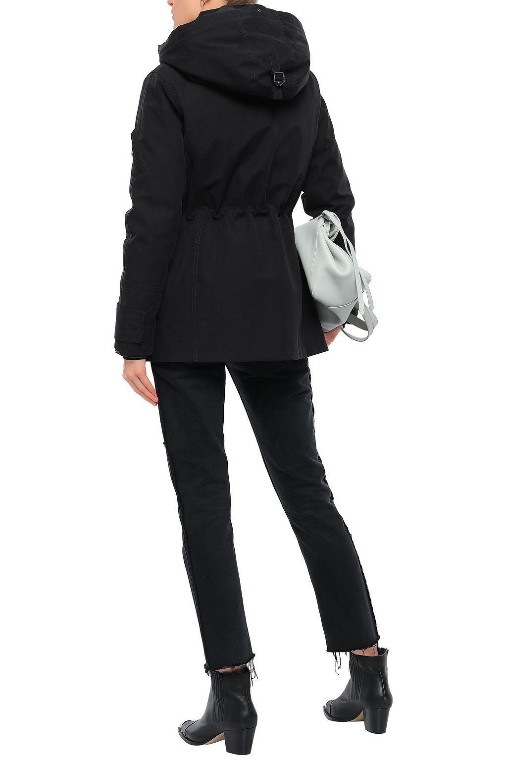 49WINTERS Convertible cotton-blend gabardine hooded down coat